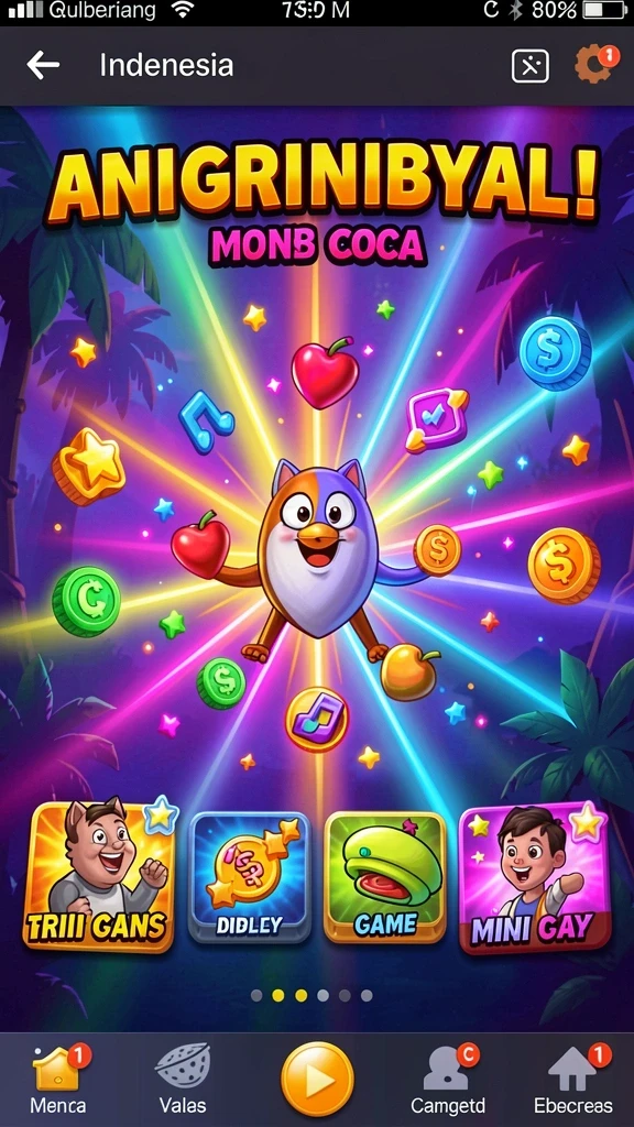 Tangkapan layar memperlihatkan berbagai item reward yang dapat dikumpulkan.