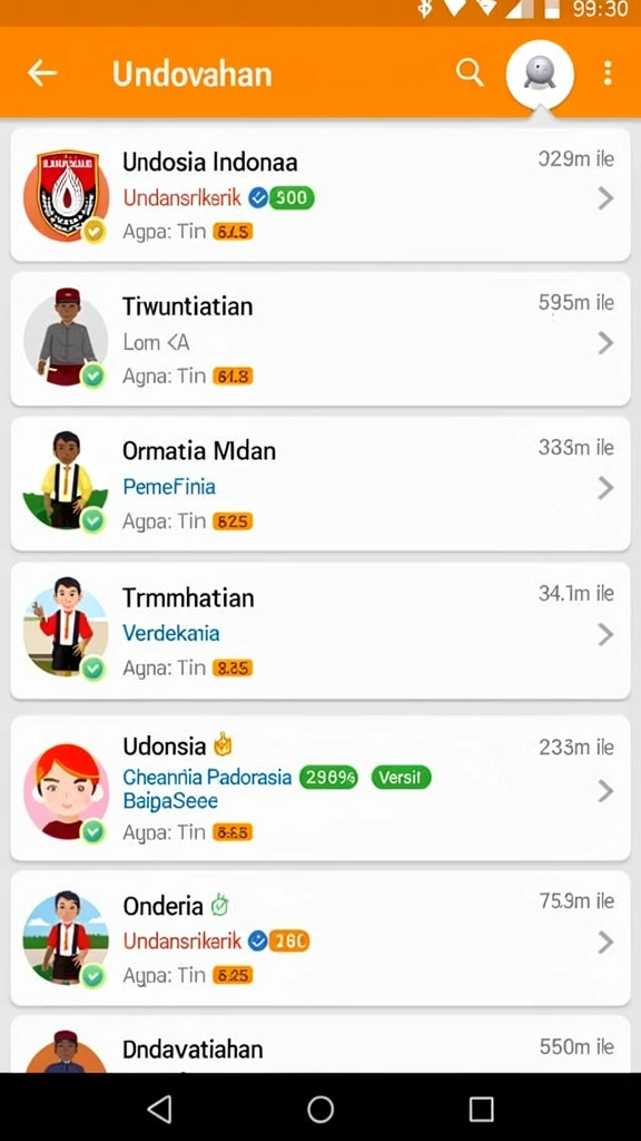 Grafik yang menarik dengan warna-warna cerah.
