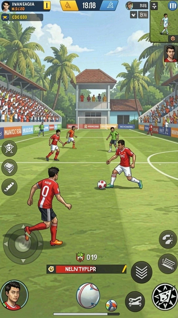 Fitur turnamen dengan pemain dari berbagai negara.