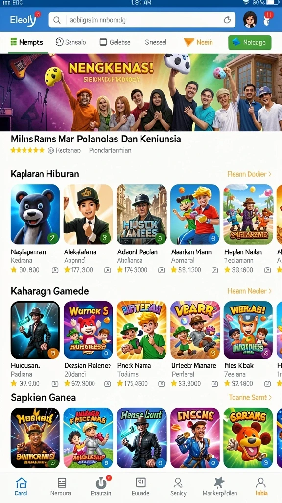 Berbagai karakter kustomisasi yang dapat dipilih.
