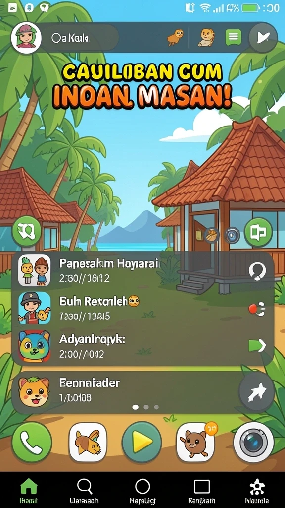 Karakter dengan desain unik dan beragam.
