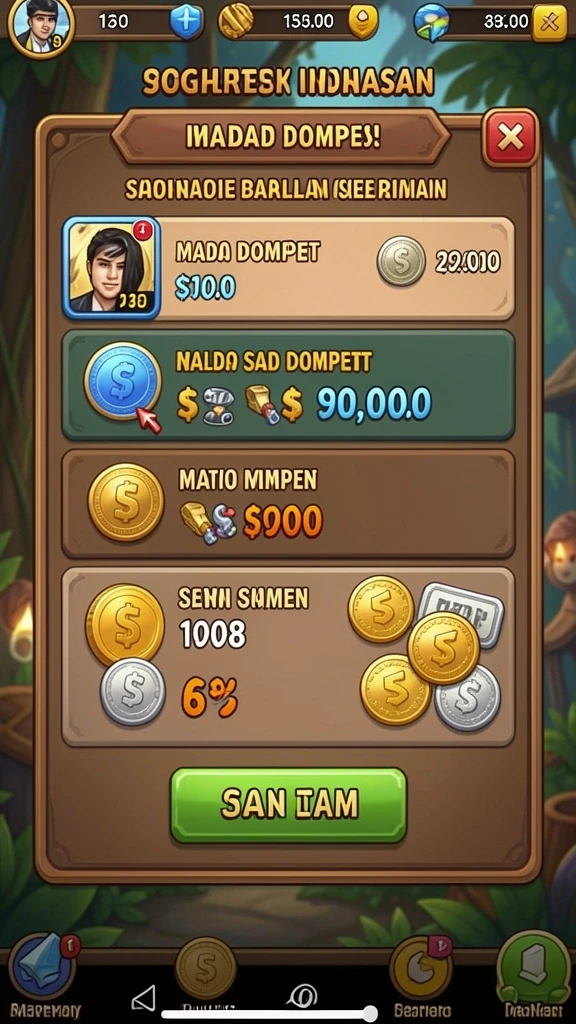 Screenshot menunjukkan menu utama KLUBIMPIAN yang atraktif.