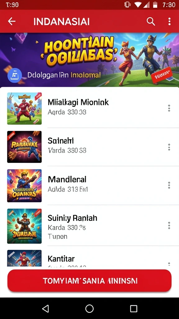 Tampilan awal yang menarik dan ramah pengguna.