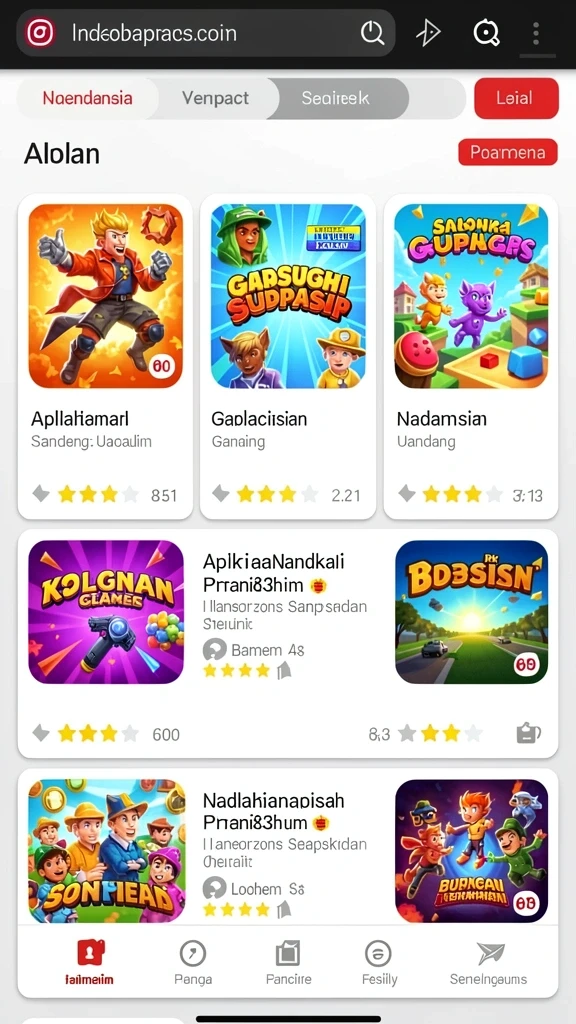 Sistem level yang menantang dan bervariasi.