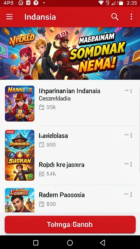 Menu promosi dan bonus yang menarik untuk pengguna.