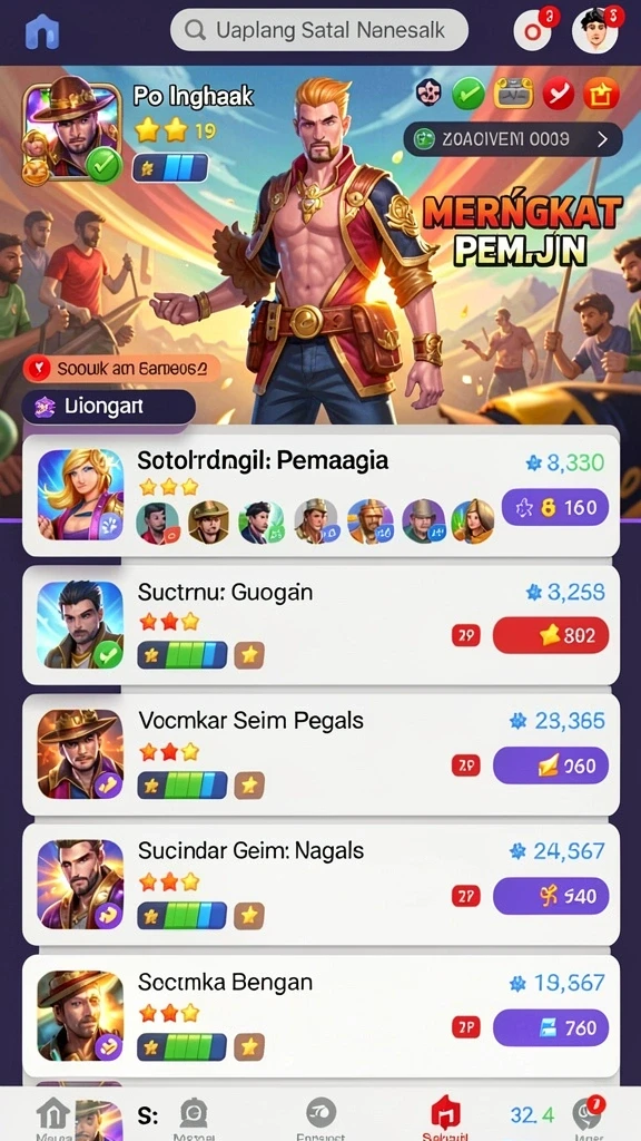 Tampilan awal yang menarik dan informatif.