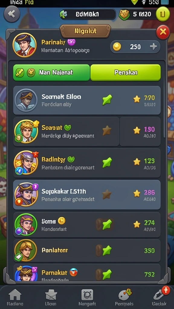Grafis permainan yang memukau dan penuh warna.