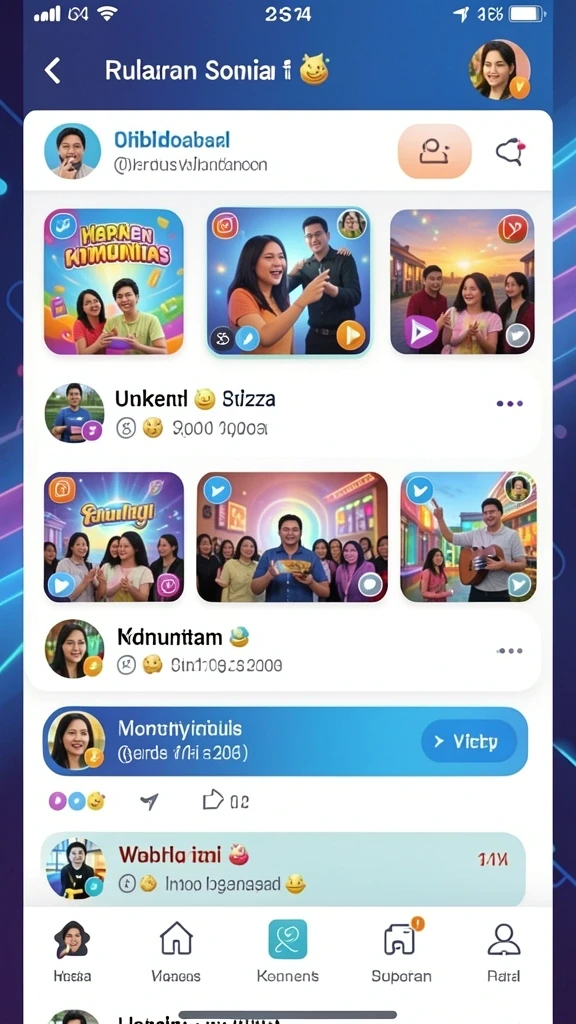 Fitur sosial yang memungkinkan interaksi antar pemain.