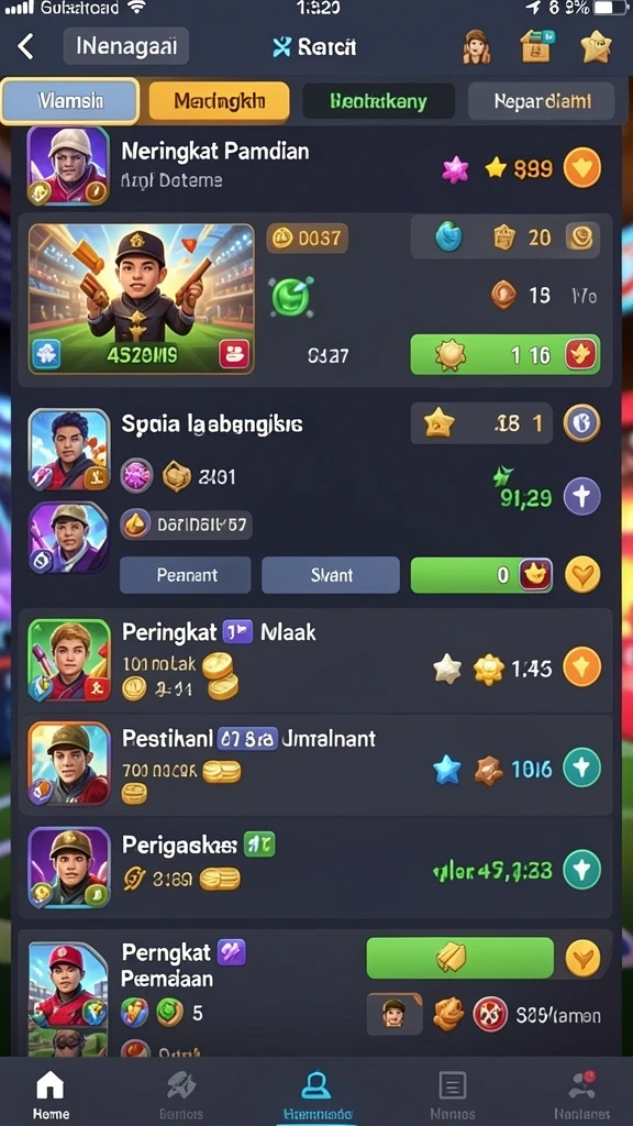 Tampilan awal game yang menarik dan intuitif.
